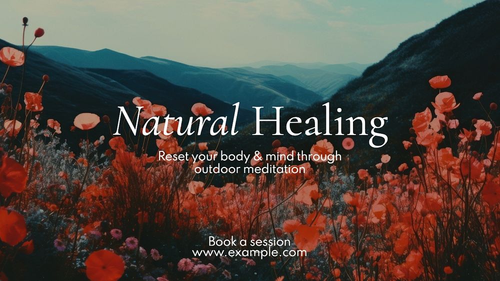 Natural healing blog banner template