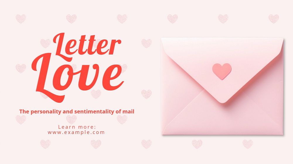 Letter love blog banner template