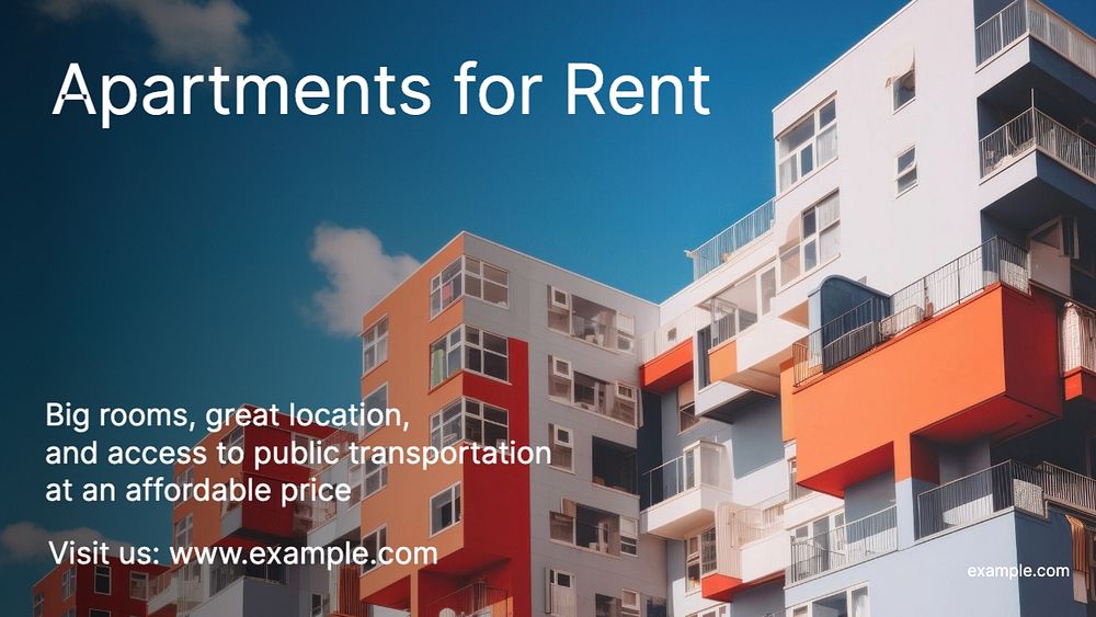 Renting apartment blog banner template