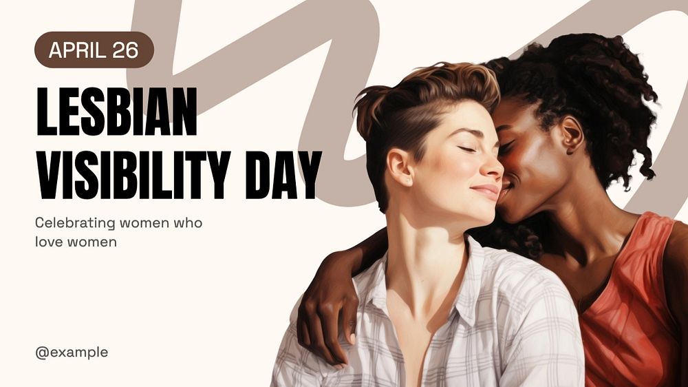 Lesbian visibility day blog banner template