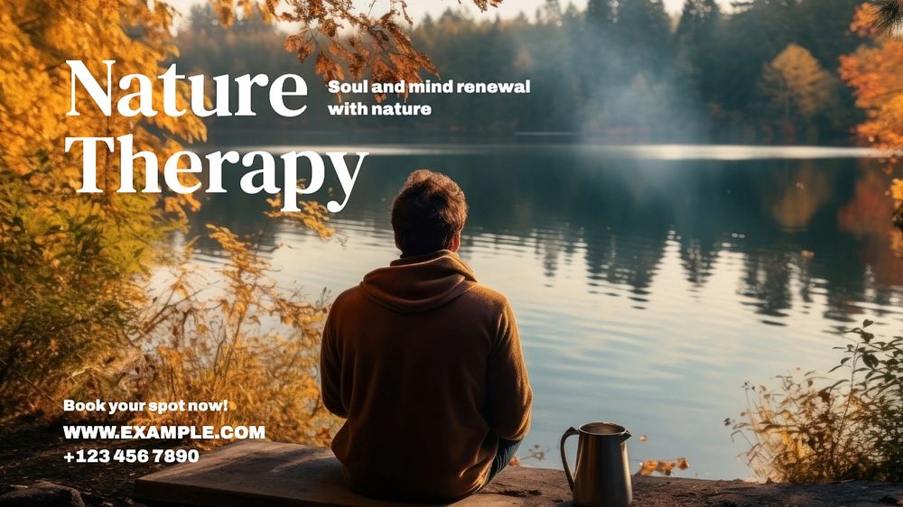 Nature therapy blog banner template