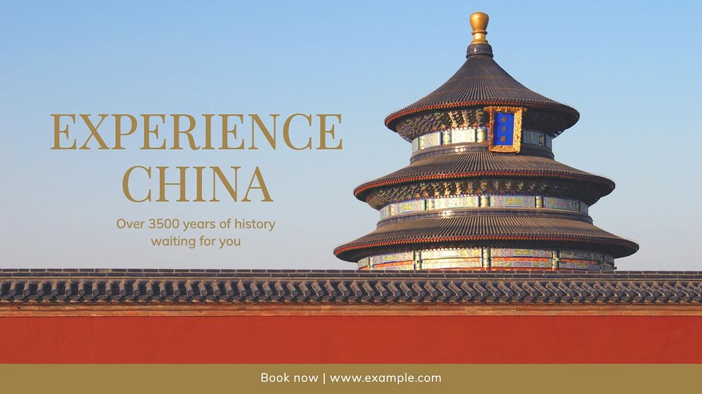 China travel blog banner template