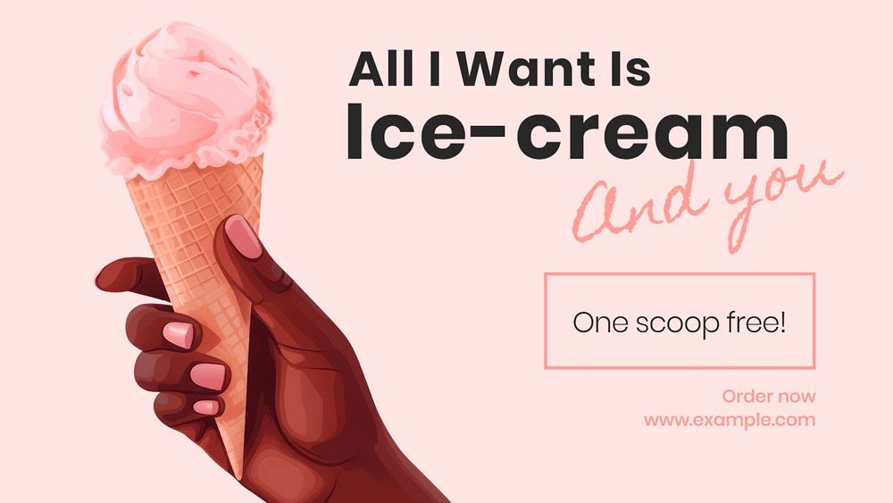 Ice cream blog banner template