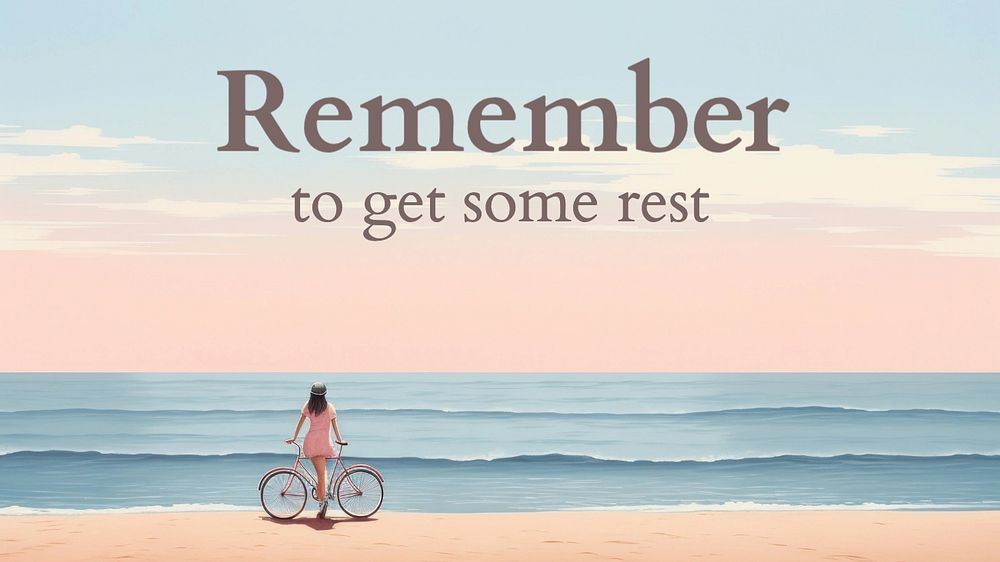 Rest reminder blog banner template