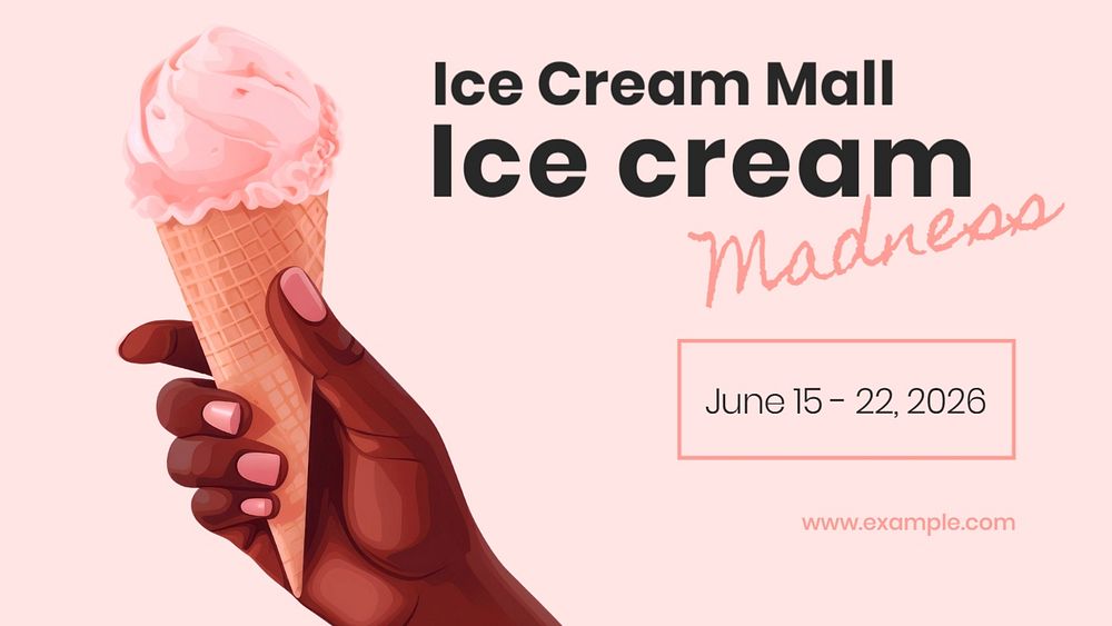 Ice cream festival blog banner template