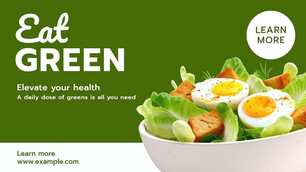 Eat green blog banner template