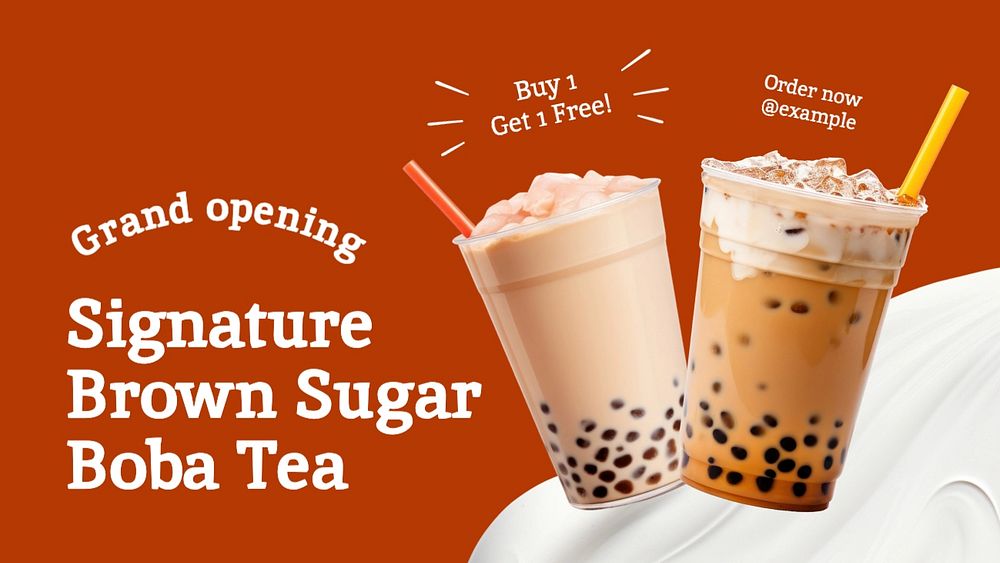 Boba tea blog banner template