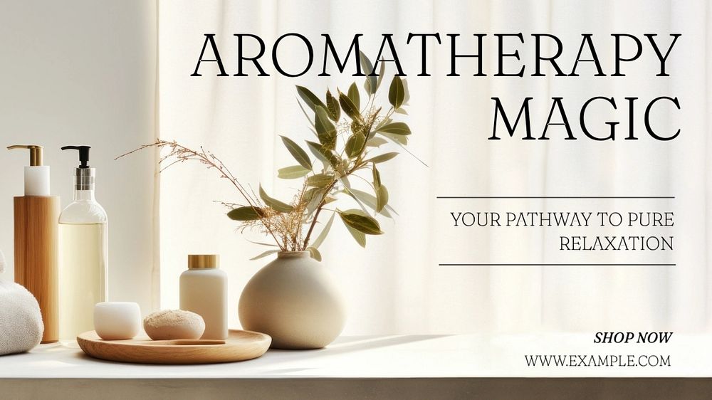 Aromatherapy blog banner template