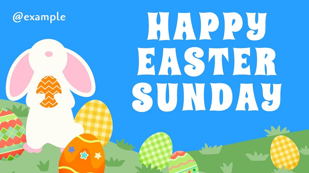 Easter Sunday blog banner template