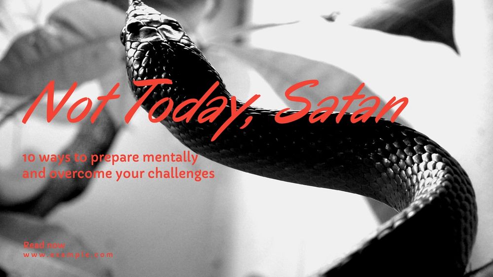 Not today Satan blog banner template