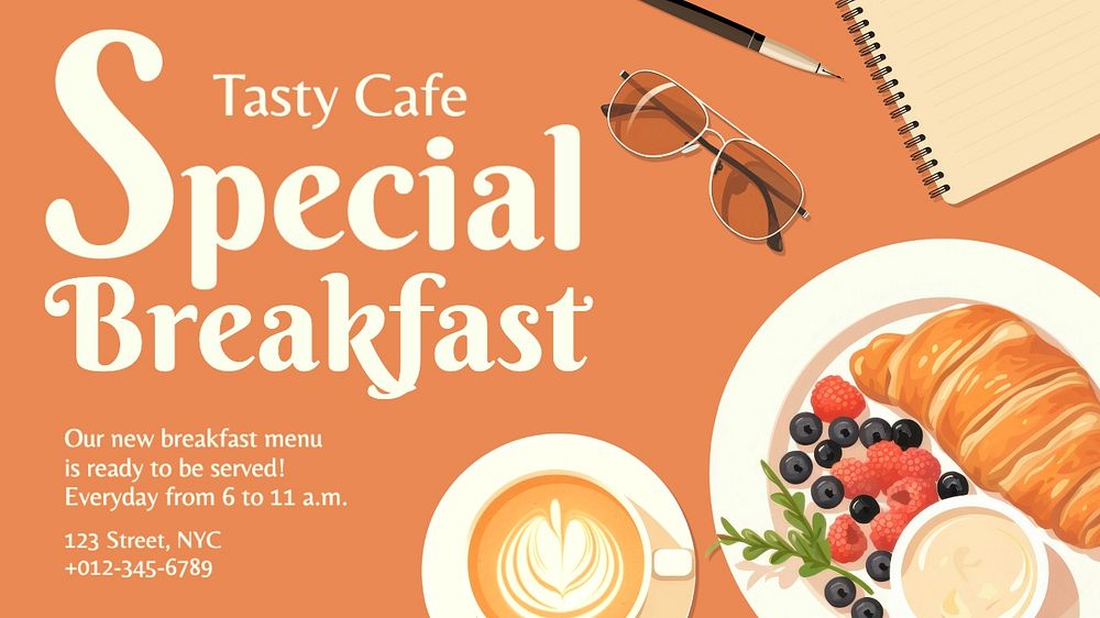 Special breakfast blog banner template