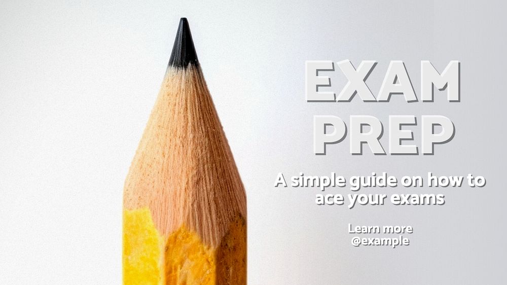 Exam time blog banner template