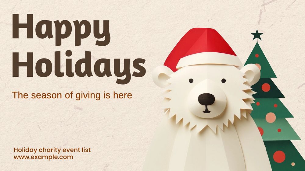 Happy holidays blog banner template