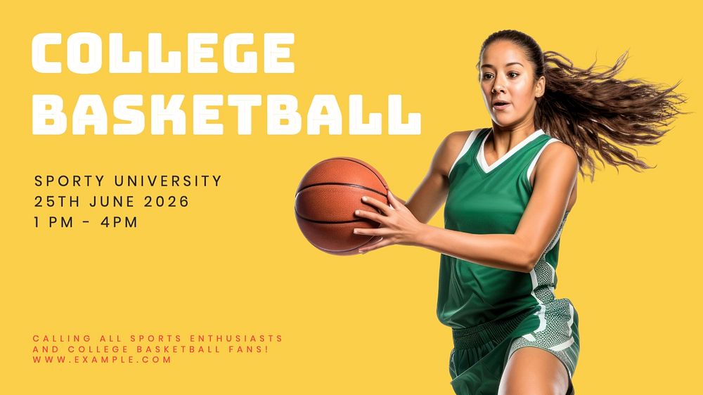 College basketball blog banner template