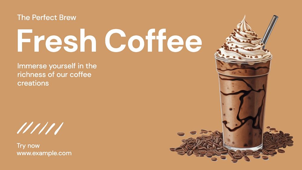 Fresh coffee blog banner template