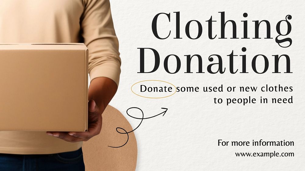 Clothing donation blog banner template