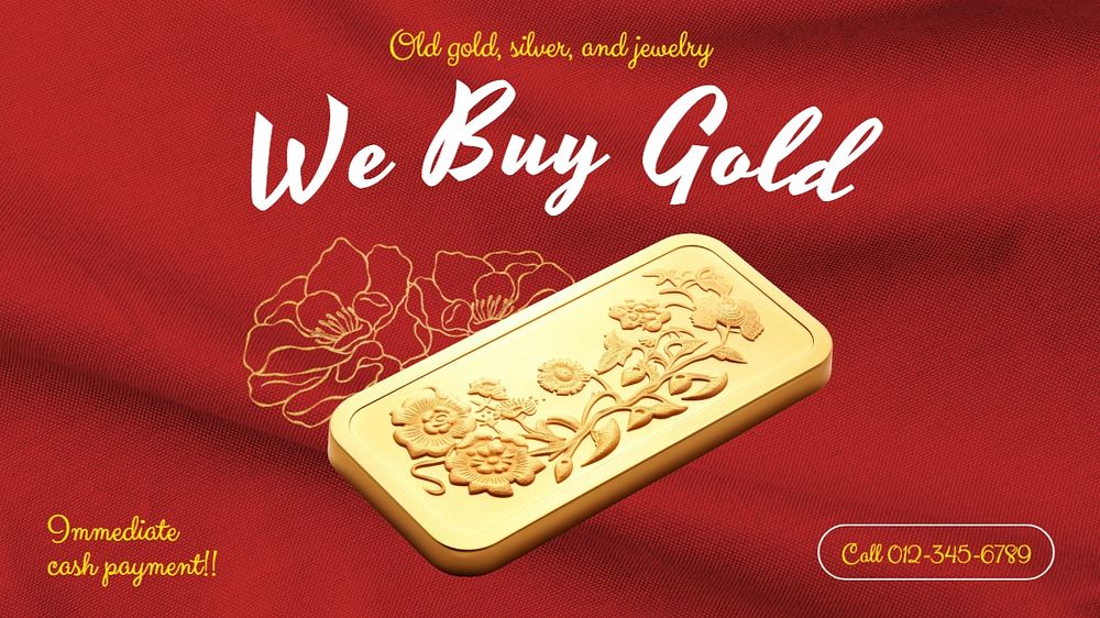 Cash for gold blog banner template