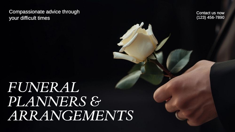 Funeral planners blog banner template