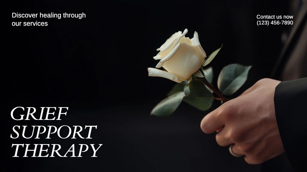 Grief support Facebook cover template