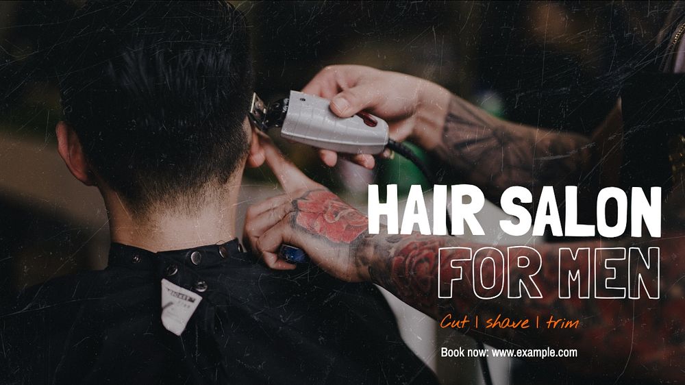 Men salon blog banner template