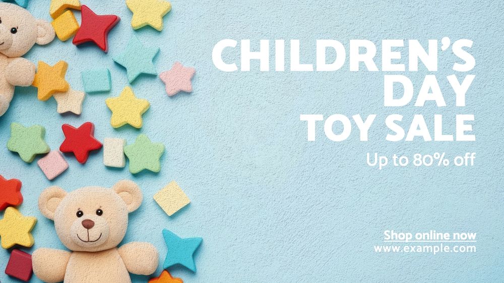 Toy sale blog banner template