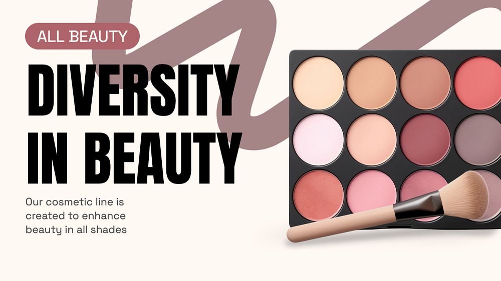 Diversity in beauty blog banner template