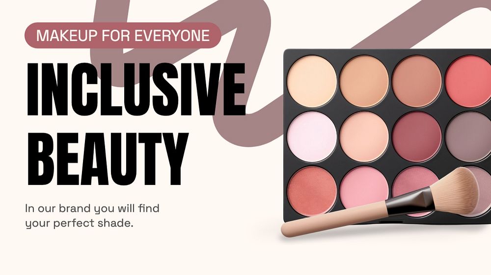 Inclusive beauty Facebook cover template