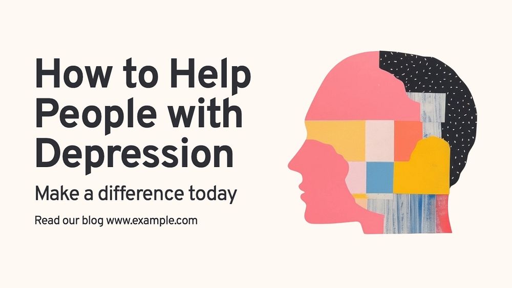 Depression support blog banner template