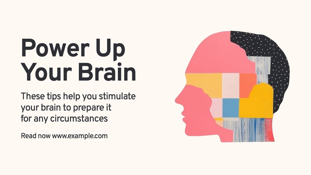 Brain training Facebook cover template