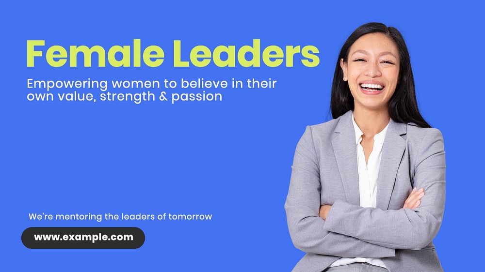 Female leaders blog banner template