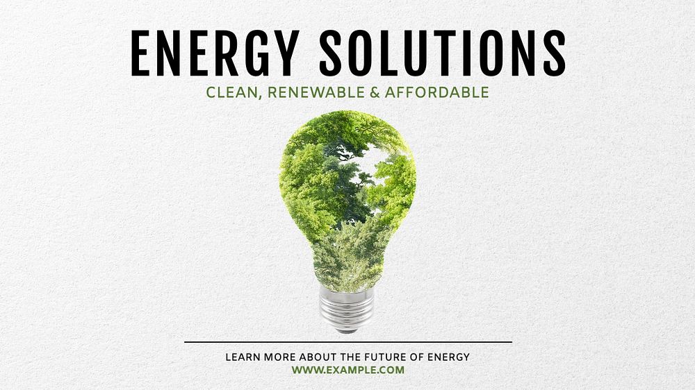 Energy solutions blog banner template