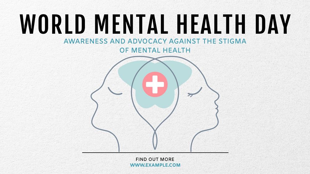 World mental health day blog banner template