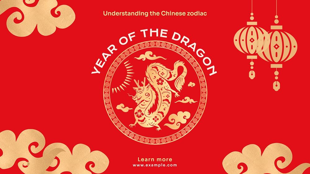 Chinese new year blog banner template