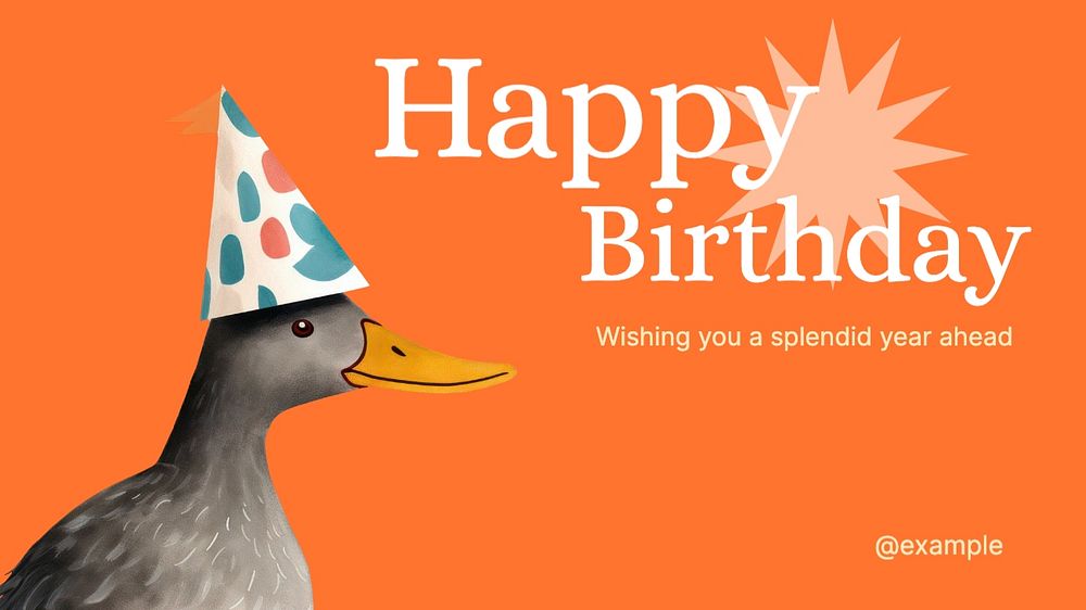 Happy birthday blog banner template