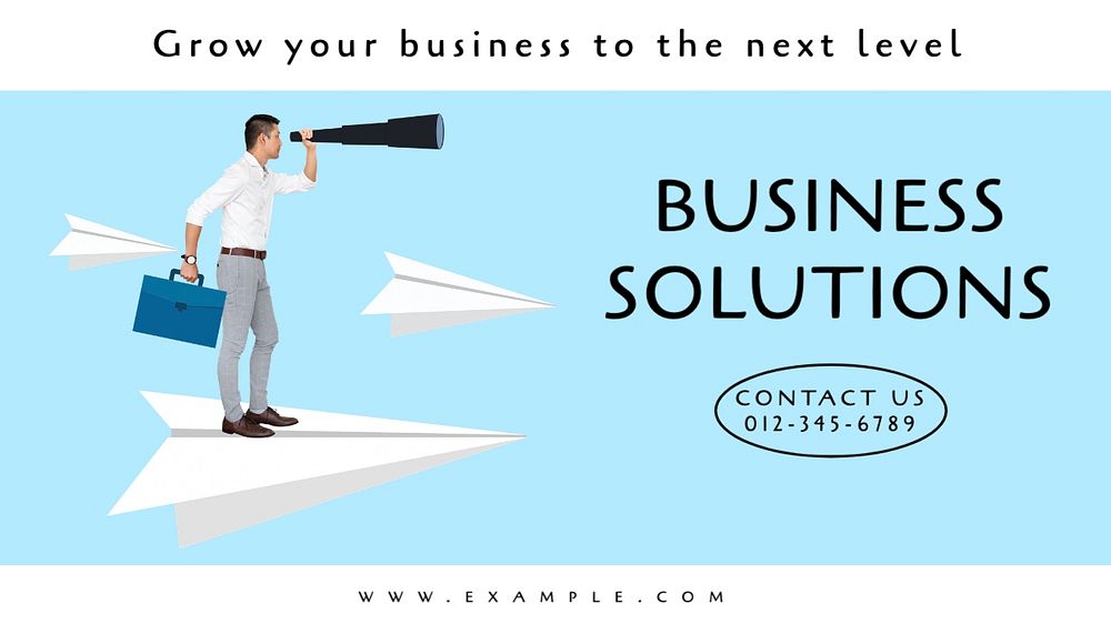 Business solutions blog banner template