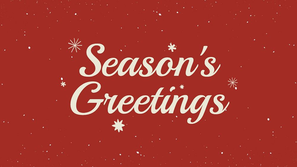 Seasons greetings blog banner template