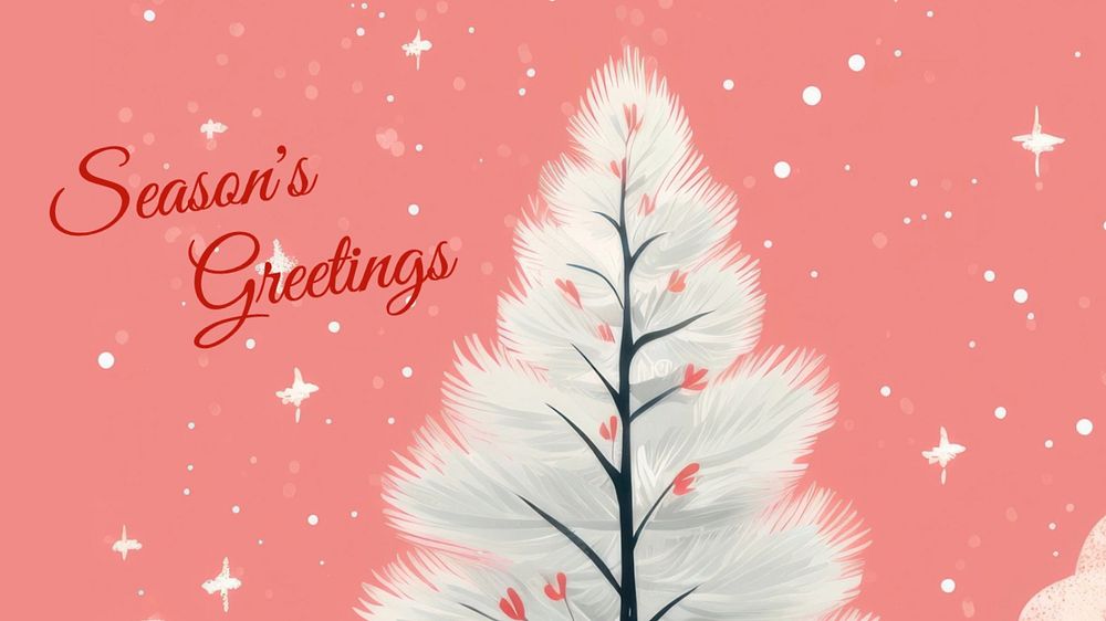 Seasons greetings blog banner template