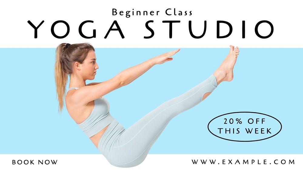 Yoga class advertisement blog banner template