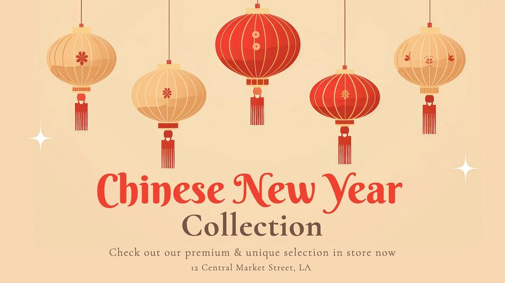 Chinese New Year blog banner template