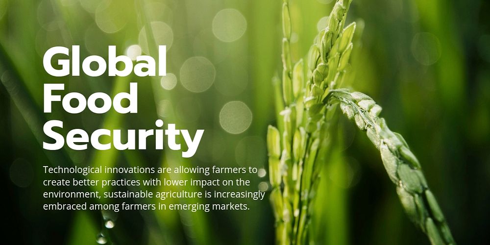 Food security Twitter ad template,  farming industry design