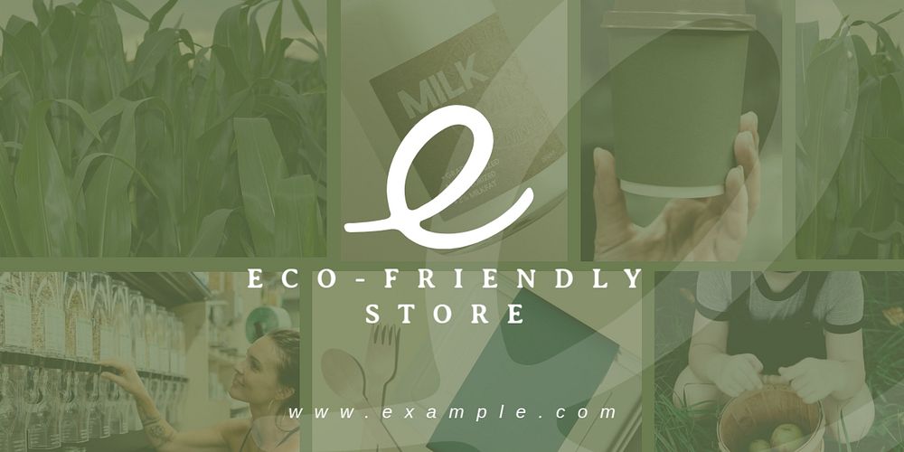 Sustainable store Twitter post template, editable design
