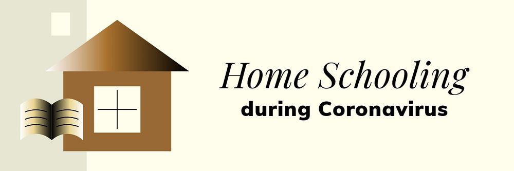 Homeschooling Twitter header template, editable design