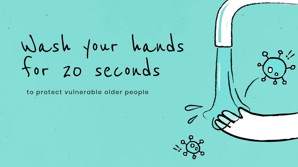 Pandemic hand washing blog banner template, editable design