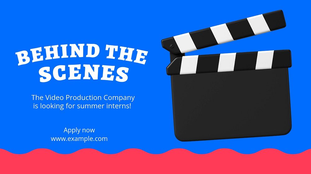 Summer internship program blog banner template, funky editable design