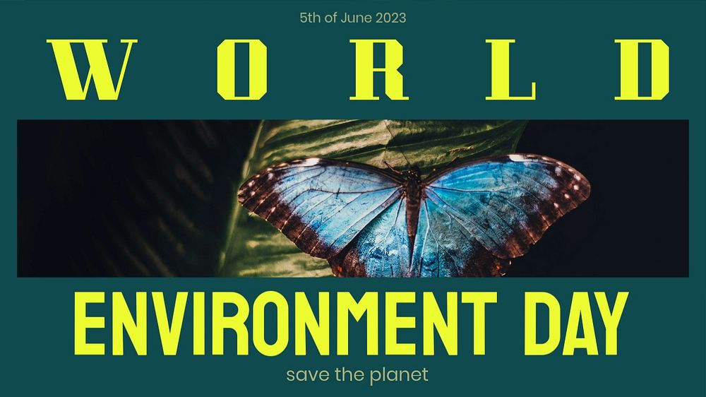 World environment day blog banner template, editable text & design