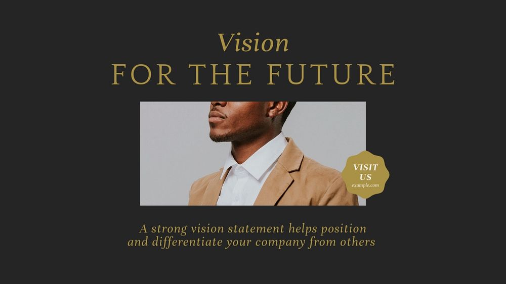 Vision for the future blog banner template, editable text & design