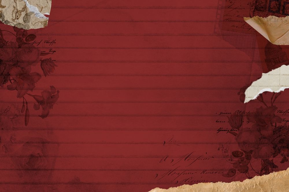 Red lined paper texture background 