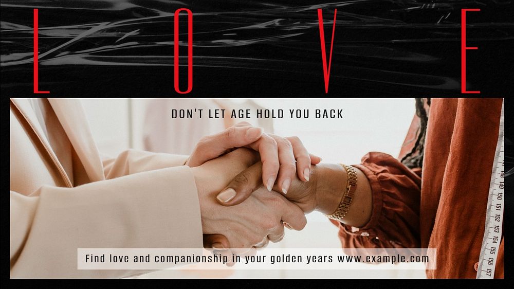 Love don't let blog banner template, editable design