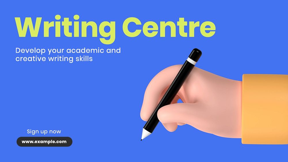 Writing centre blog banner template