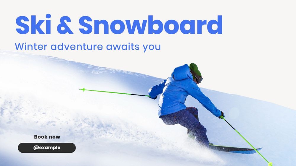 Ski & snowboard blog banner template